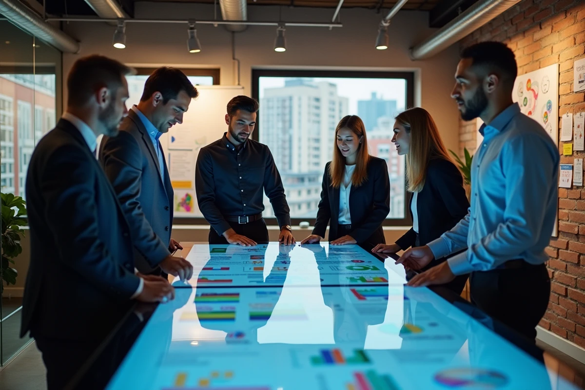 Equipe diverse collaborant autour d