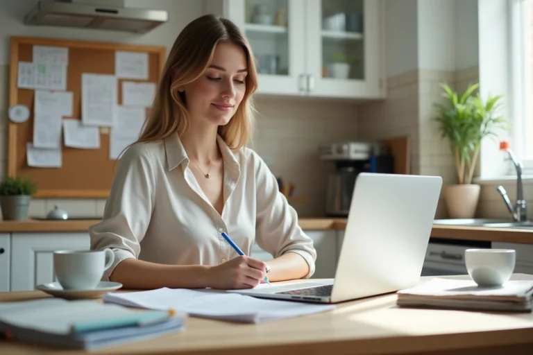 Jeune femme étudiante en dentisterie à la maison